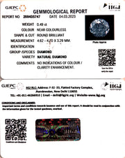 0.49/Cents Natural Diamond With Govt. Lab Certificate (85000)